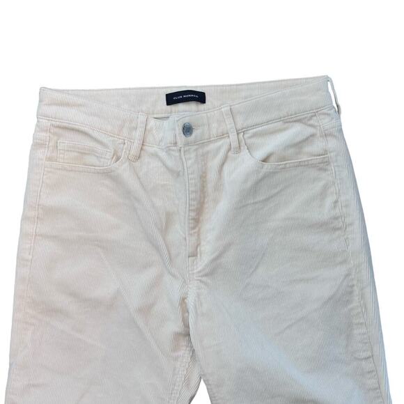 New CLUB MONACO High Rise Skinny Ankle Corduroy Jeans in Cream Women's Sz 28 - Picture 3 of 13